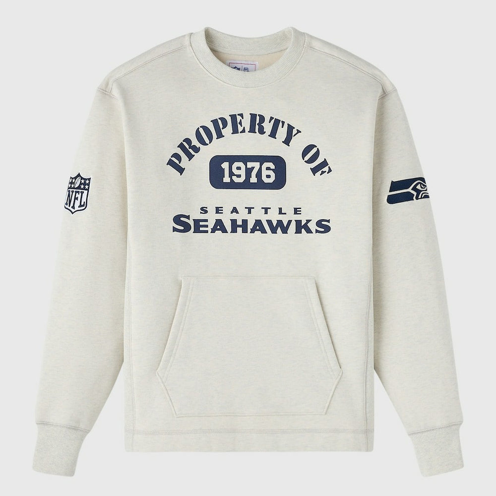Seattle Seahawks OVO x NFL Unisex Fleece Sweatshirt Heather Gray - NFL