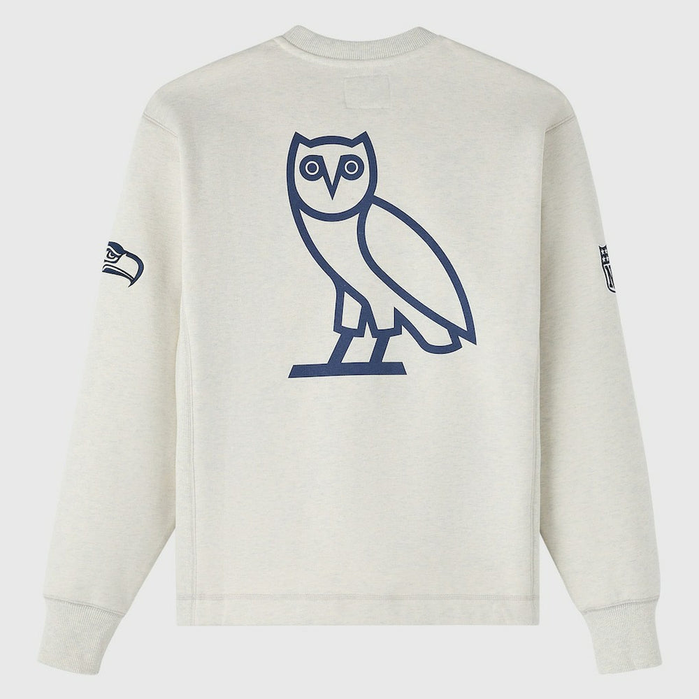 Seattle Seahawks OVO x NFL Unisex Fleece Sweatshirt Heather Gray - NFL