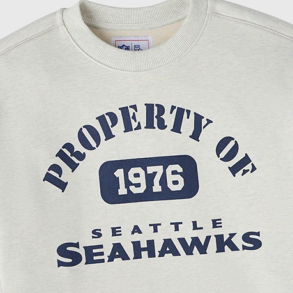 Seattle Seahawks OVO x NFL Unisex Fleece Sweatshirt Heather Gray - NFL
