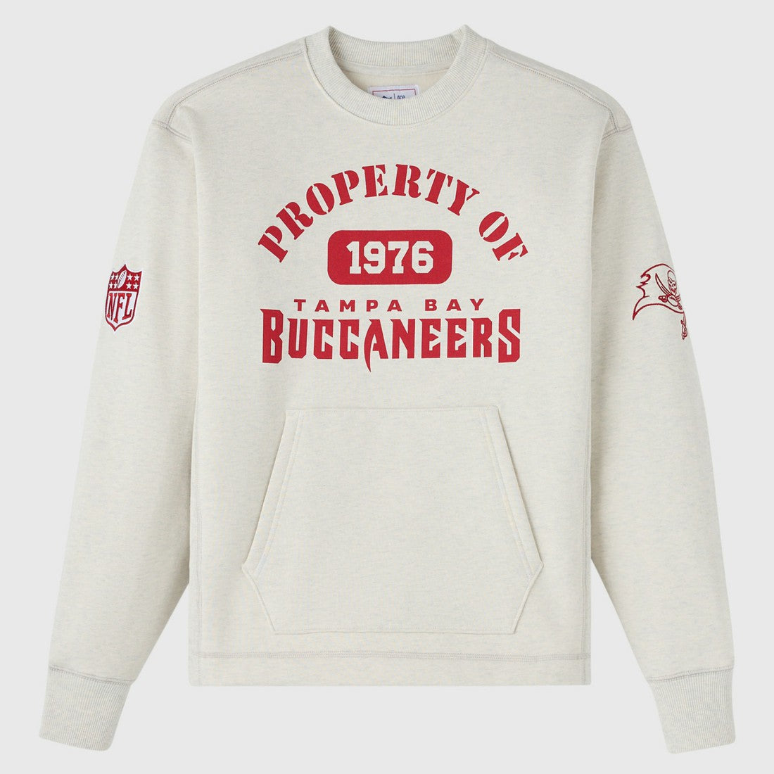 Tampa Bay Buccaneers OVO x NFL Unisex Fleece Sweatshirt Heather Gray - NFL