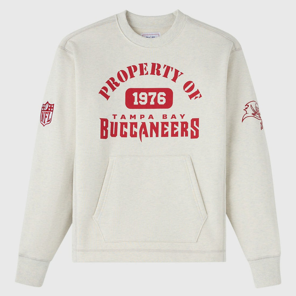 Tampa Bay Buccaneers OVO x NFL Unisex Fleece Sweatshirt Heather Gray - NFL