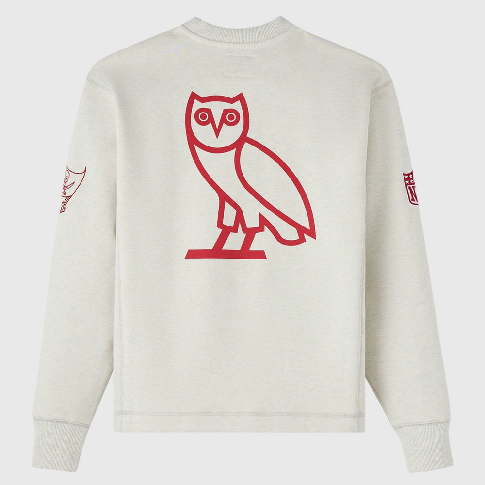 Tampa Bay Buccaneers OVO x NFL Unisex Fleece Sweatshirt Heather Gray - NFL
