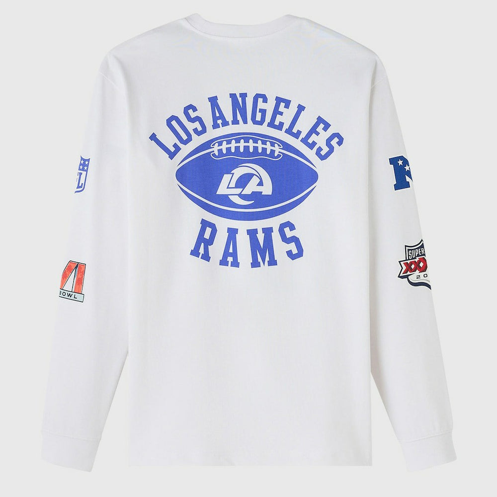 Los Angeles Rams OVO x NFL Unisex Long Sleeve T-Shirt White - NFL