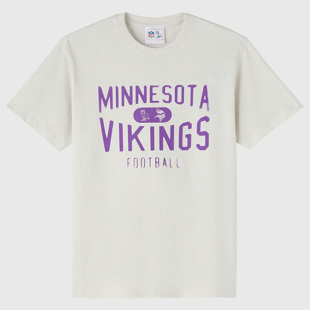 Minnesota Vikings OVO x NFL Unisex T-Shirt Heather Gray - NFL
