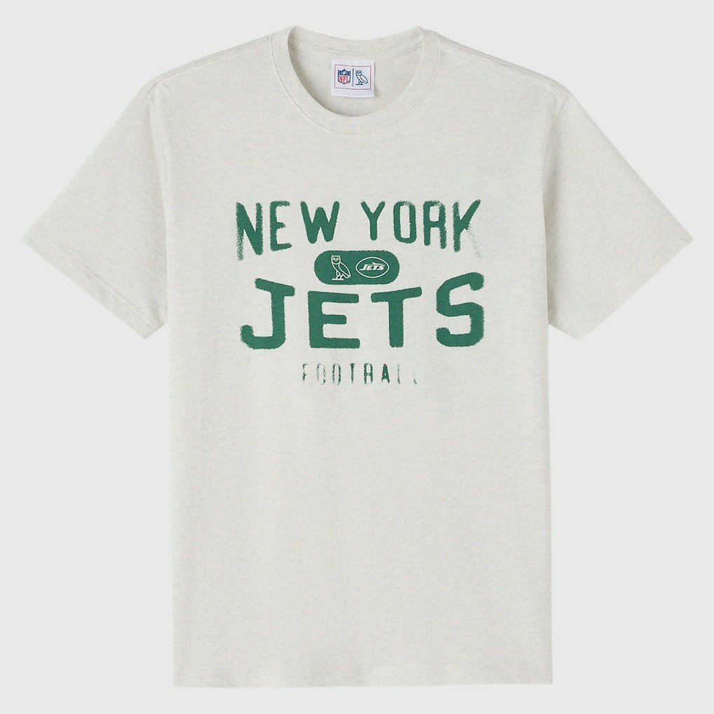 New York Jets OVO x NFL Unisex T-Shirt Heather Gray - NFL