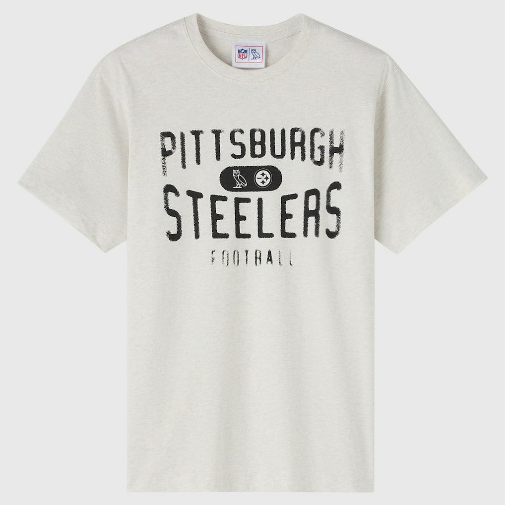 Pittsburgh Steelers OVO x NFL Unisex T-Shirt Heather Gray - NFL