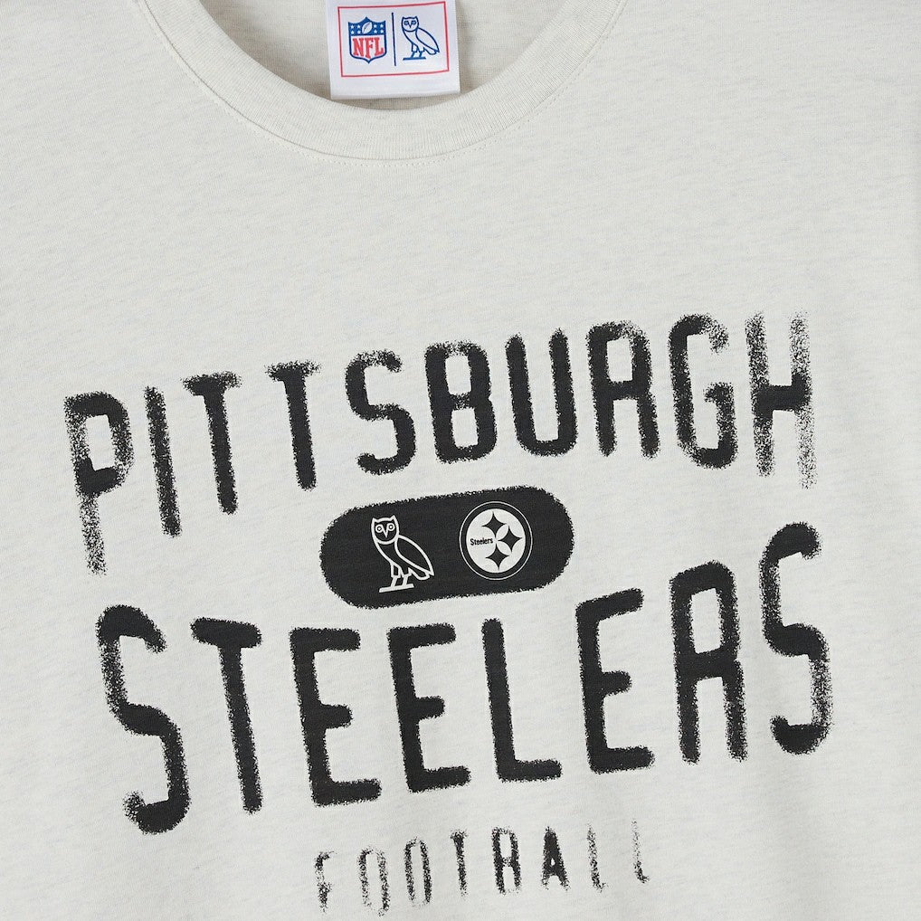 Pittsburgh Steelers OVO x NFL Unisex T-Shirt Heather Gray - NFL