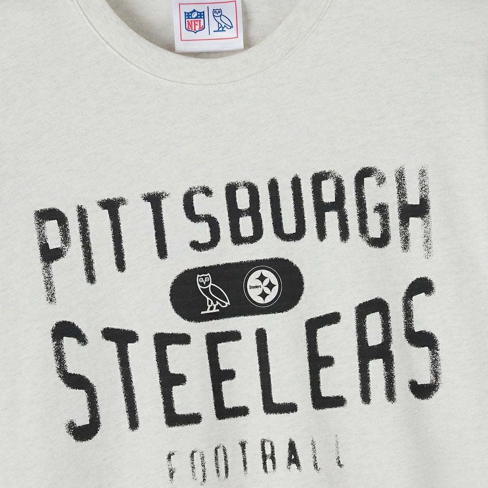 Pittsburgh Steelers OVO x NFL Unisex T-Shirt Heather Gray - NFL