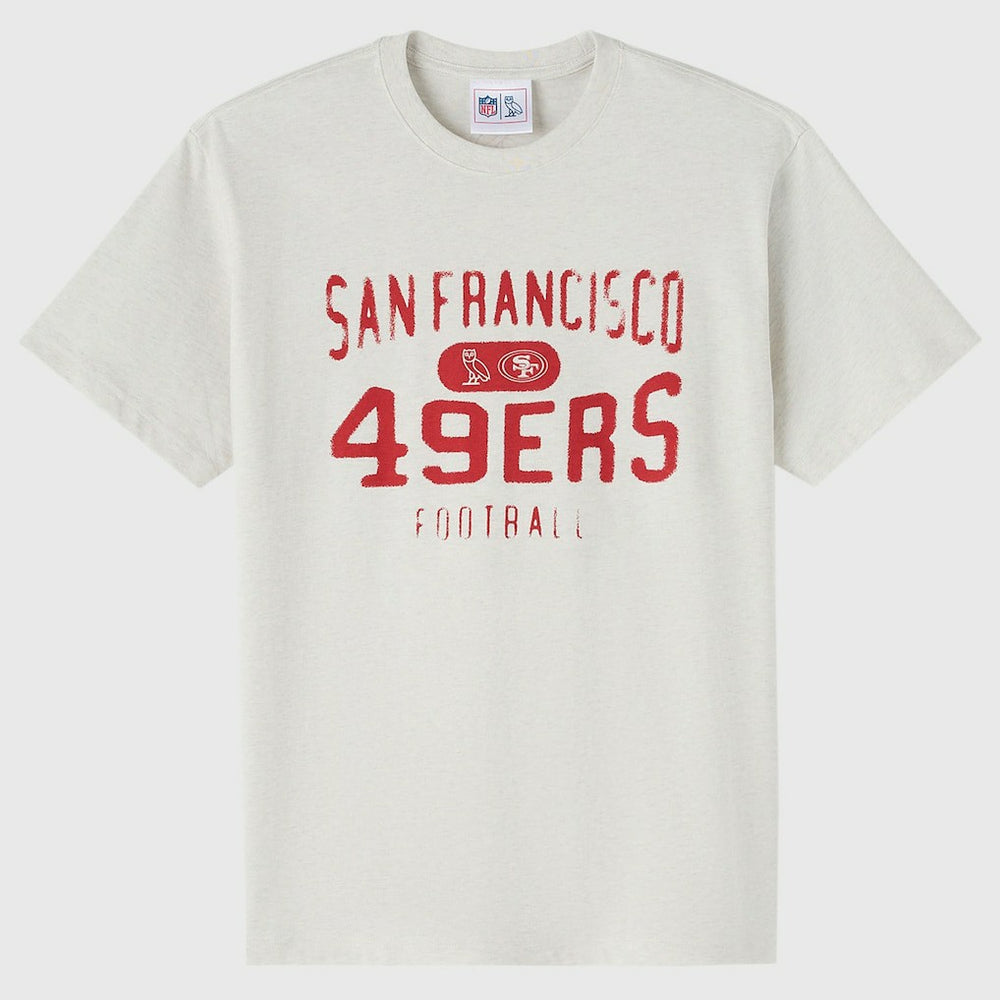 San Francisco 49ers OVO x NFL Unisex T-Shirt Heather Gray - NFL