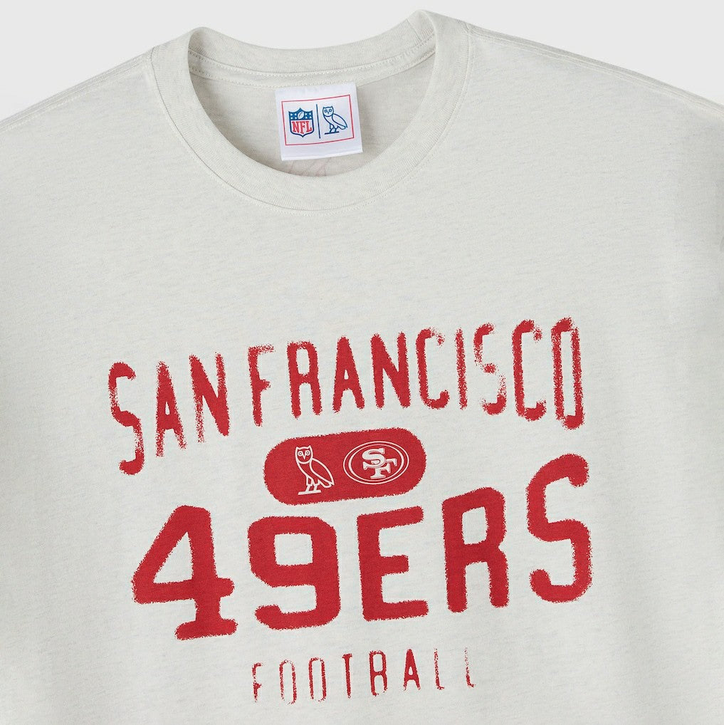 San Francisco 49ers OVO x NFL Unisex T-Shirt Heather Gray - NFL