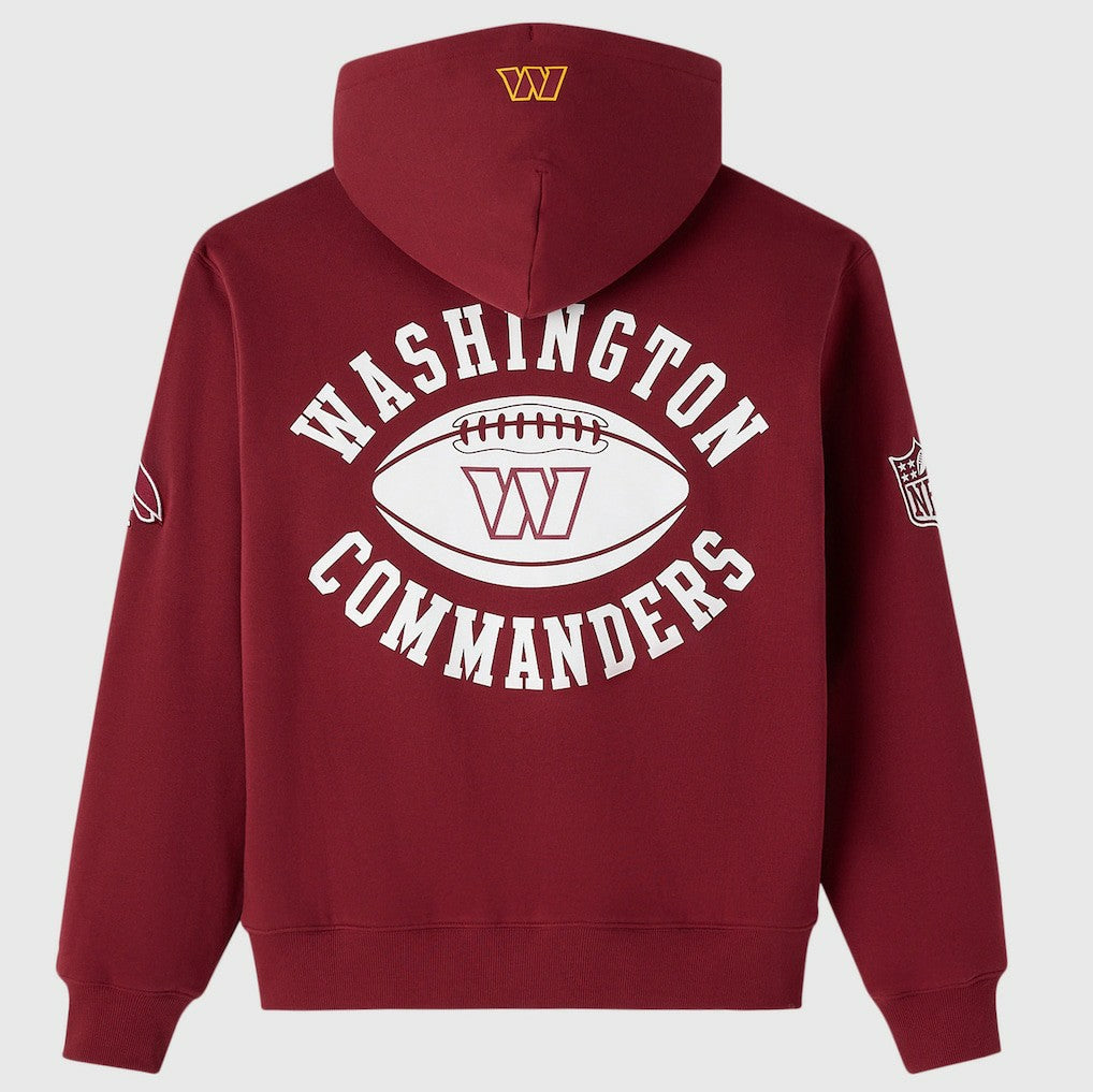 Washington Commanders OVO x NFL Unisex Full-Zip Waffle-Lined Hoodie Burgundy - NFL