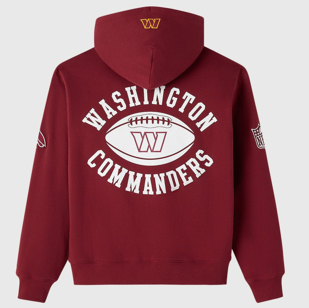 Washington Commanders OVO x NFL Unisex Full-Zip Waffle-Lined Hoodie Burgundy - NFL