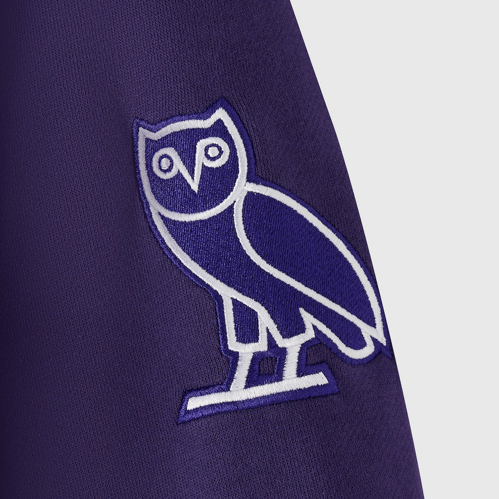 Baltimore Ravens OVO x NFL Unisex Full-Zip Waffle-Lined Hoodie Purple - NFL
