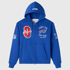 Buffalo Bills OVO x NFL Unisex Full-Zip Waffle-Lined Hoodie Royal - NFL