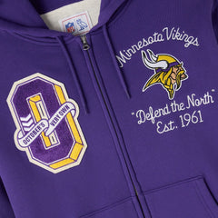 Minnesota Vikings OVO x NFL Unisex Full-Zip Waffle-Lined Hoodie Purple - NFL
