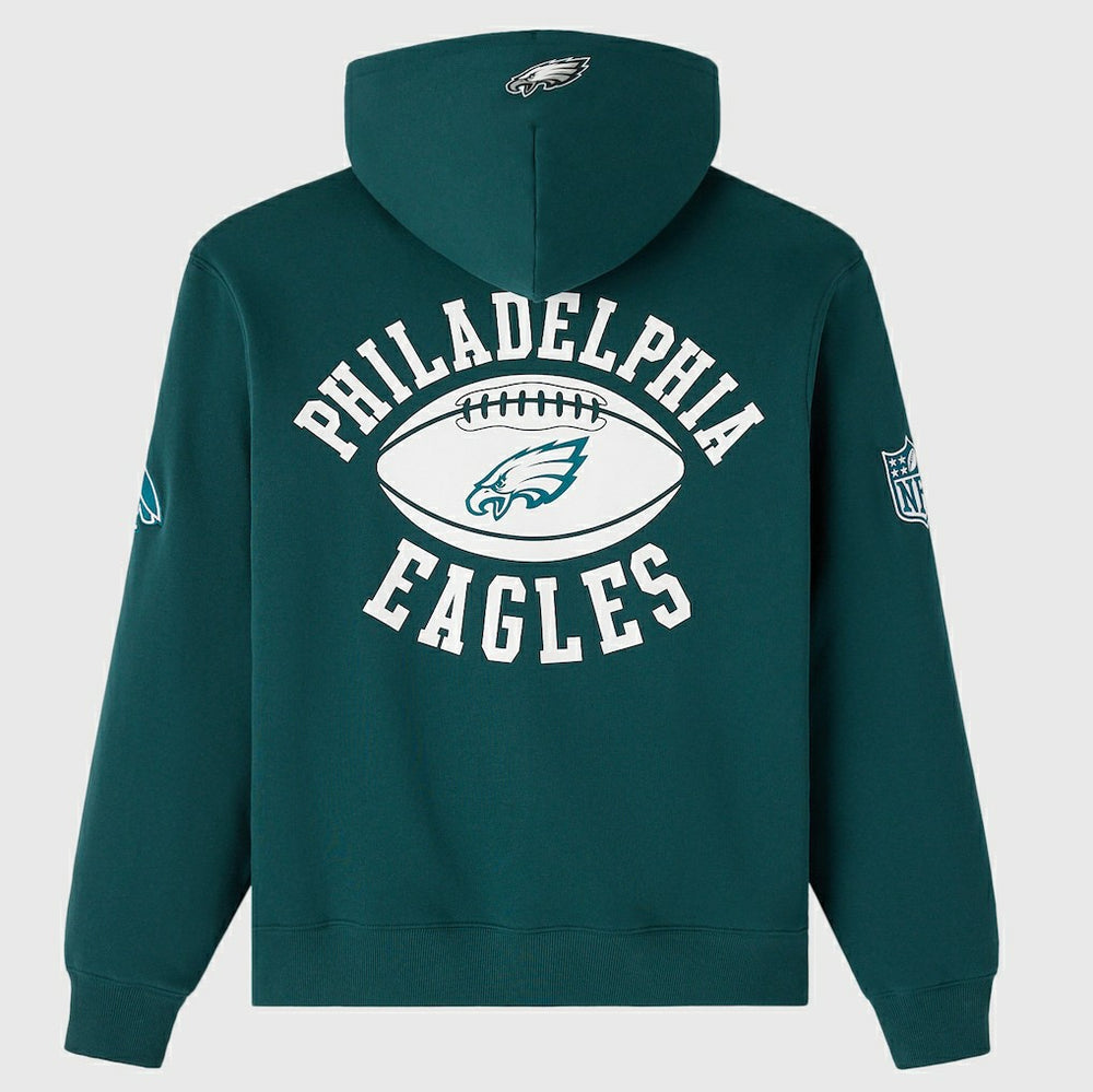 Philadelphia Eagles OVO x NFL Unisex Full-Zip Waffle-Lined Hoodie Midnight Green - NFL