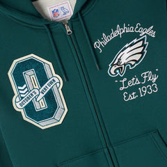 Philadelphia Eagles OVO x NFL Unisex Full-Zip Waffle-Lined Hoodie Midnight Green - NFL