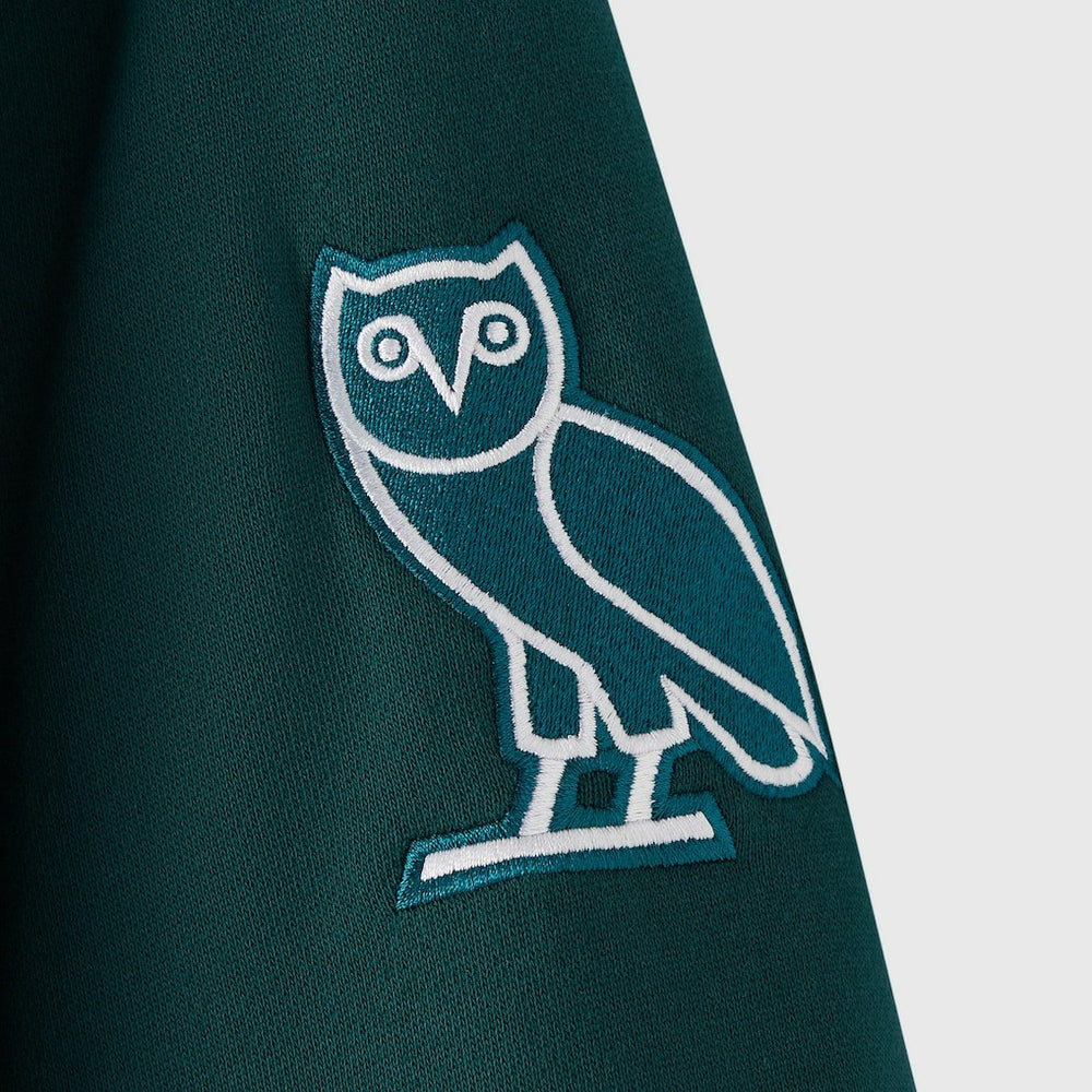 Philadelphia Eagles OVO x NFL Unisex Full-Zip Waffle-Lined Hoodie Midnight Green - NFL