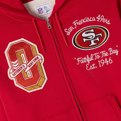 San Francisco 49ers OVO x NFL Unisex Full-Zip Waffle-Lined Hoodie Scarlet - NFL