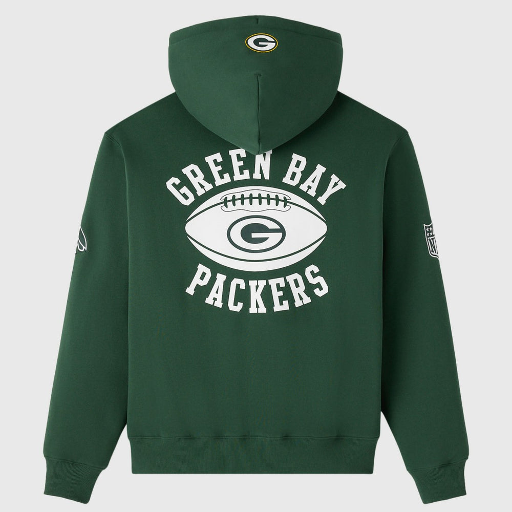 Green Bay Packers OVO x NFL Unisex Full-Zip Waffle-Lined Hoodie Green - NFL