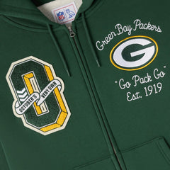 Green Bay Packers OVO x NFL Unisex Full-Zip Waffle-Lined Hoodie Green - NFL