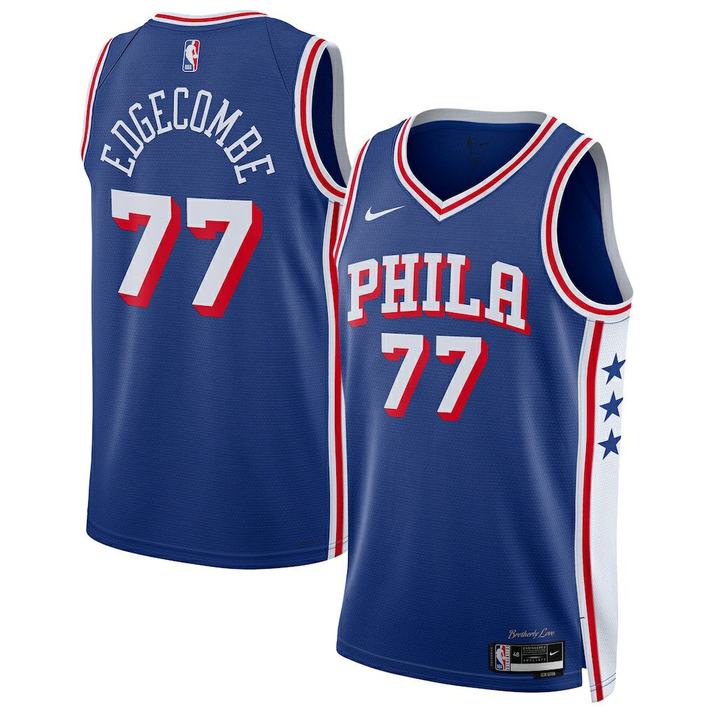 Nike - VJ Edgecombe Philadelphia 76ers Unisex Swingman Jersey - Icon Edition - Royal