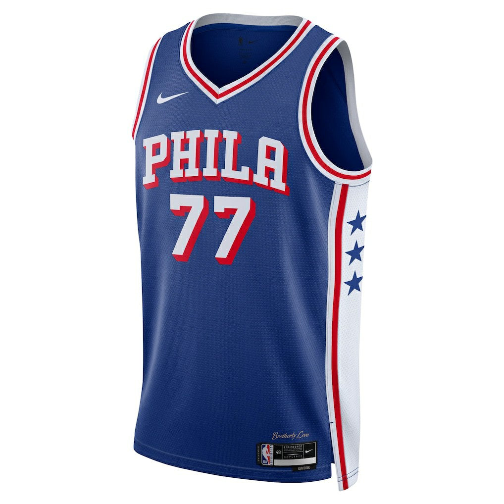 Nike - VJ Edgecombe Philadelphia 76ers Unisex Swingman Jersey - Icon Edition - Royal