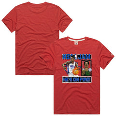 NBA - VJ Edgecombe Philadelphia 76ers Homage Unisex NBA Jam Tri-Blend T-Shirt - Red