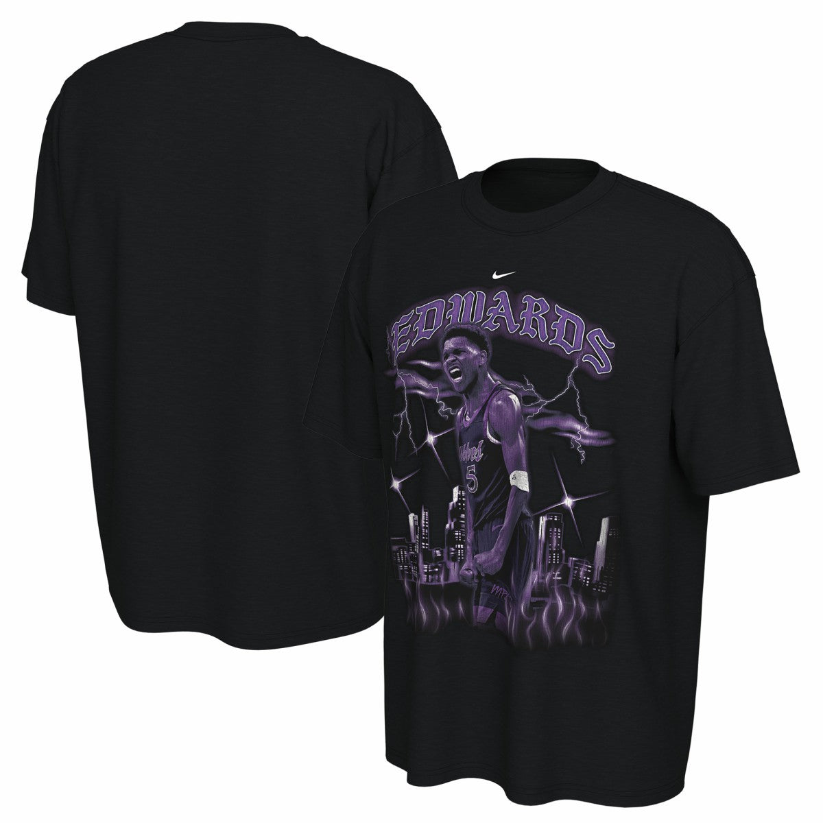 Nike - Anthony Edwards Minnesota Timberwolves Unisex 2025/26 City Edition Player Graphic T-Shirt - Black