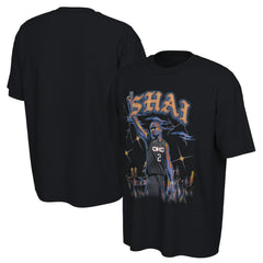 NBA - Shai Gilgeous-Alexander Oklahoma City Thunder Converse Unisex 2025/26 City Edition Player Graphic T-Shirt - Black