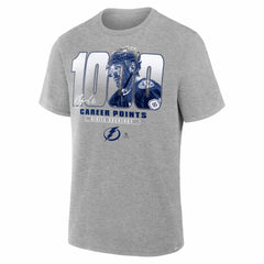 Nikita Kucherov Tampa Bay Lightning - 1000 Career Points Legacy T-Shirt Gray