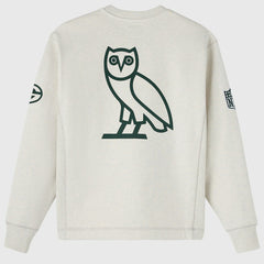 Green Bay Packers OVO x NFL Unisex Fleece Sweatshirt Heather Gray - NFL
