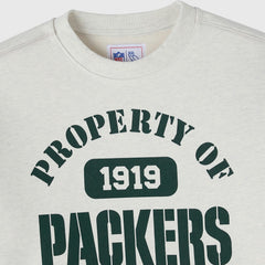 Green Bay Packers OVO x NFL Unisex Fleece Sweatshirt Heather Gray - NFL