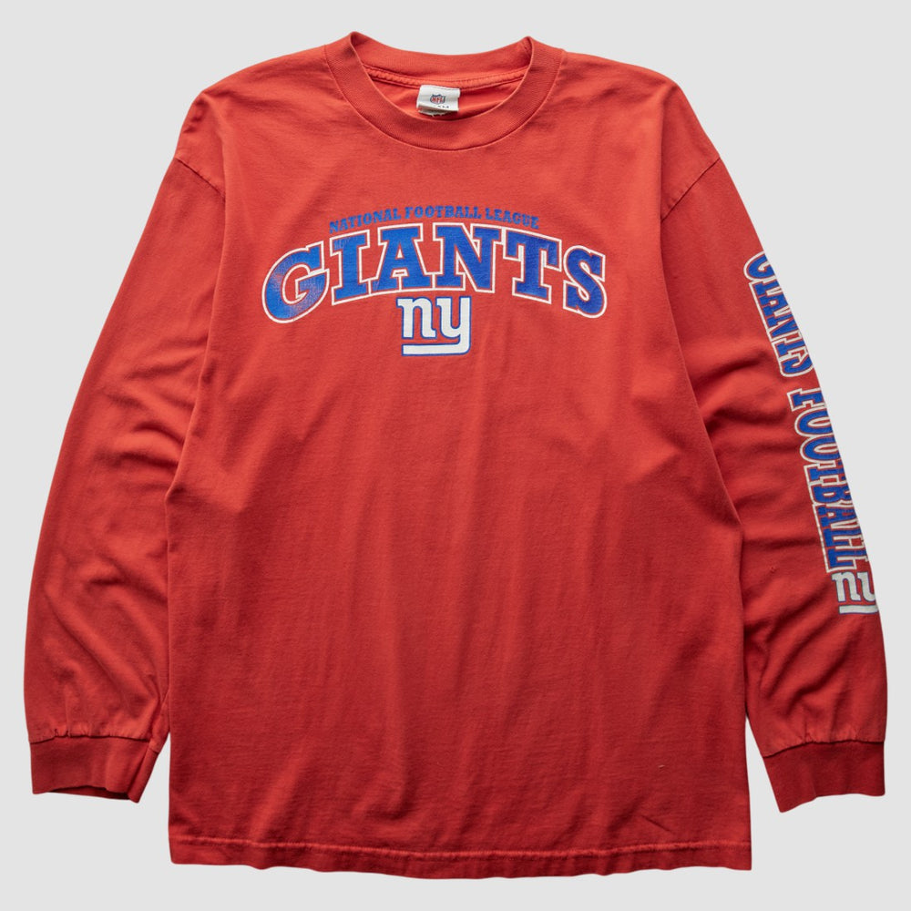 New York Giants NFL 2000s Long Sleeve T-shirt Red Vintage - Fanatics