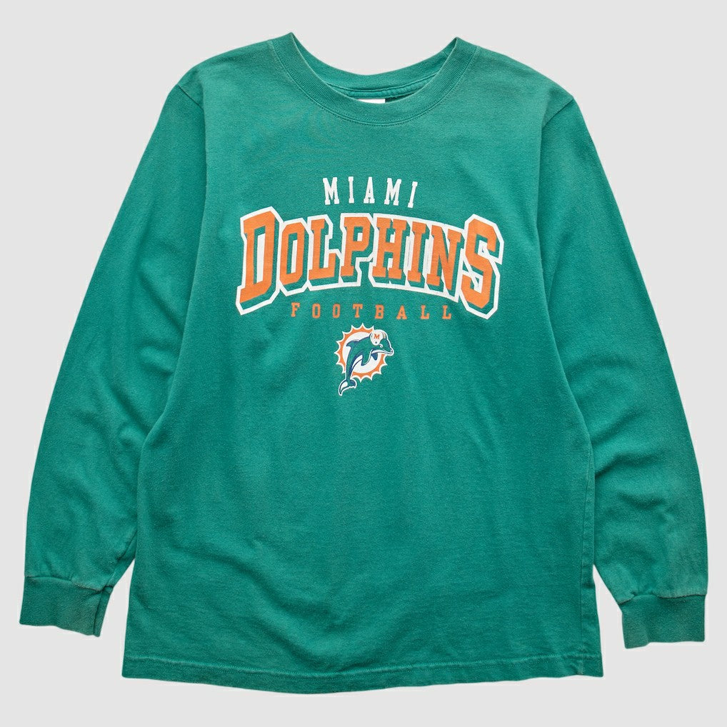 Miami Dolphins NFL 2000s Long Sleeve T-shirt Teal Vintage - Fanatics