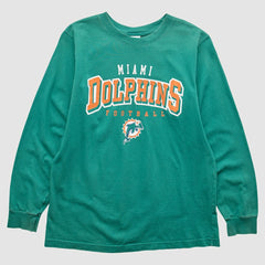 Miami Dolphins NFL 2000s Long Sleeve T-shirt Teal Vintage - Fanatics