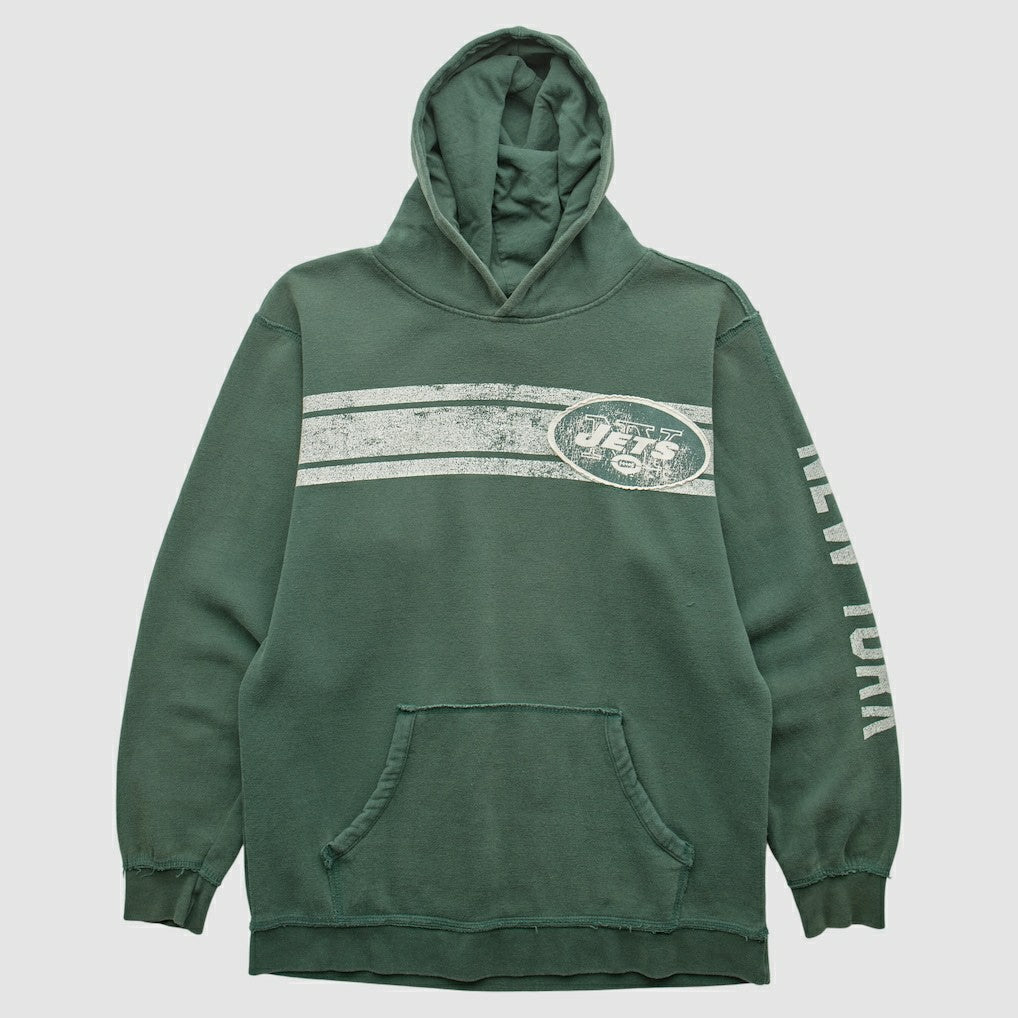 New York Jets 2000s Hooded Pullover Sweatshirt Green Vintage - Fanatics