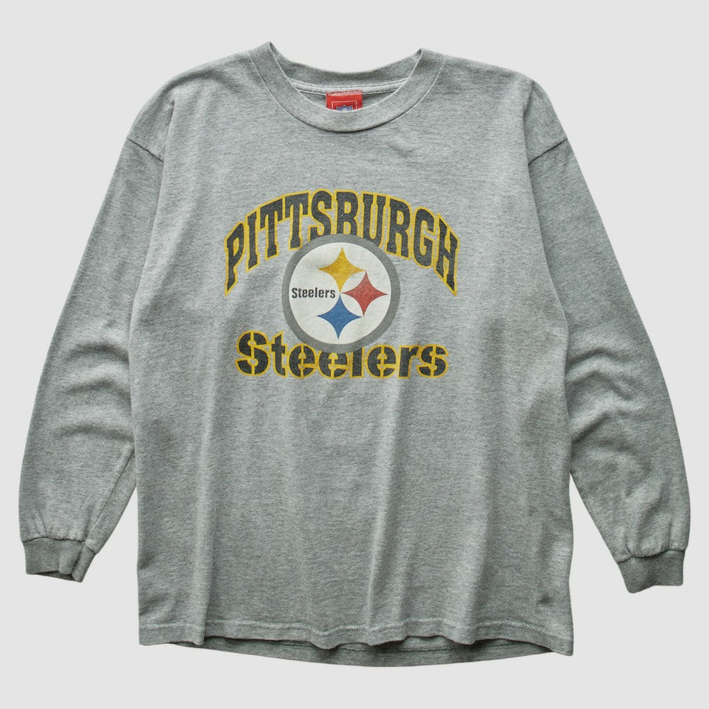 Pittsburgh Steelers NFL 2000s T-shirt Heather Gray Vintage - Fanatics