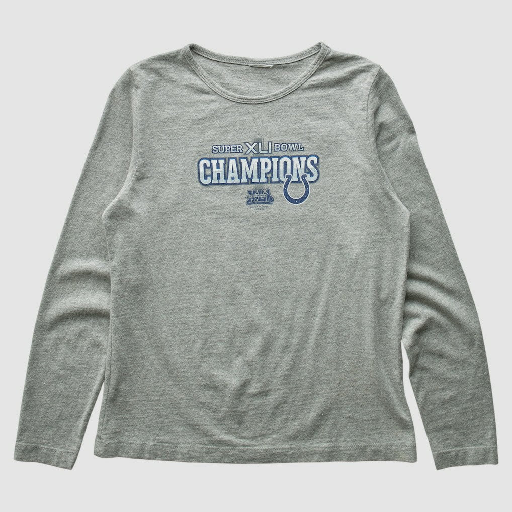 Indianapolis Colts 2007 Long Sleeve T-shirt Heather Gray Vintage - Fanatics