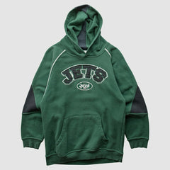 New York Jets NFL 2000s Hooded Pullover Sweatshirt Green Vintage - Fanatics