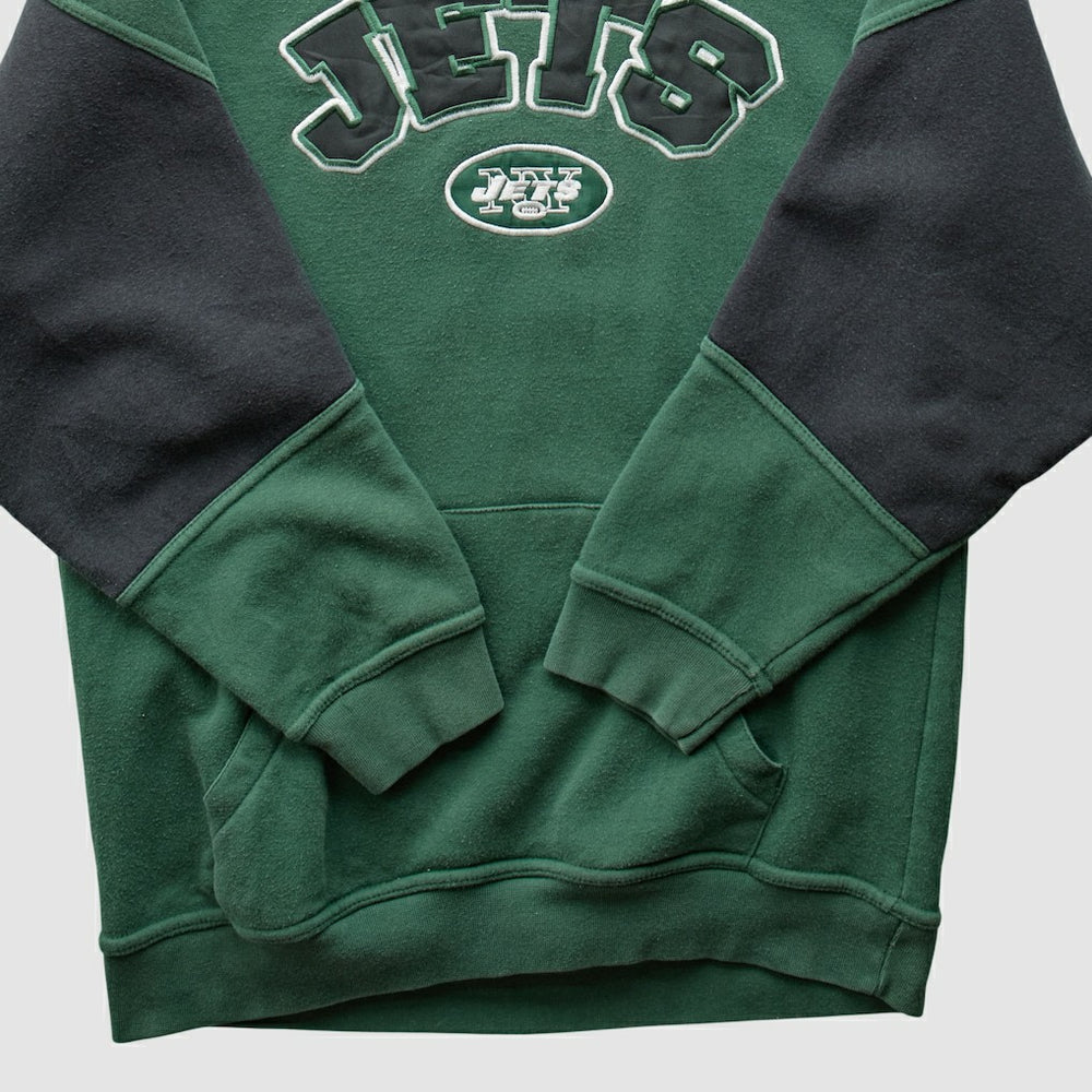 New York Jets NFL 2000s Hooded Pullover Sweatshirt Green Vintage - Fanatics
