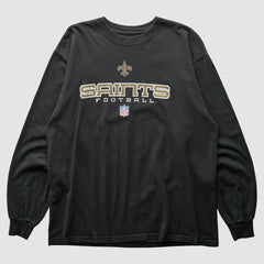 New Orleans Saints 2000s Long Sleeve T-shirt Black Vintage - Fanatics