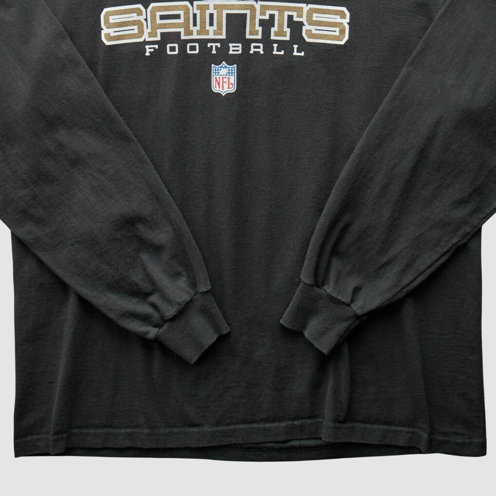 New Orleans Saints 2000s Long Sleeve T-shirt Black Vintage - Fanatics