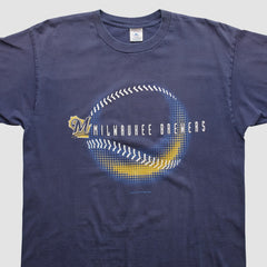 Milwaukee Brewers Logo Athletic 2001 T-shirt On Sale