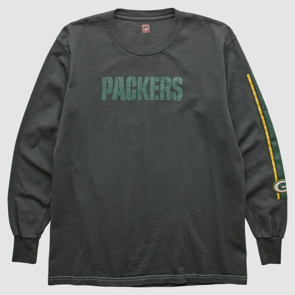 Green Bay Packers NFL 2000s Long Sleeve T-shirt Charcoal Vintage - Fanatics