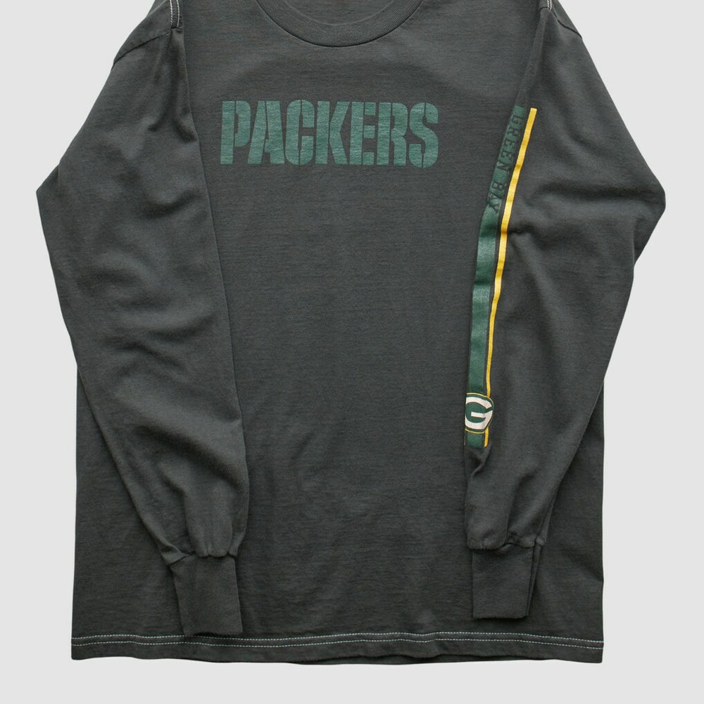 Green Bay Packers NFL 2000s Long Sleeve T-shirt Charcoal Vintage - Fanatics