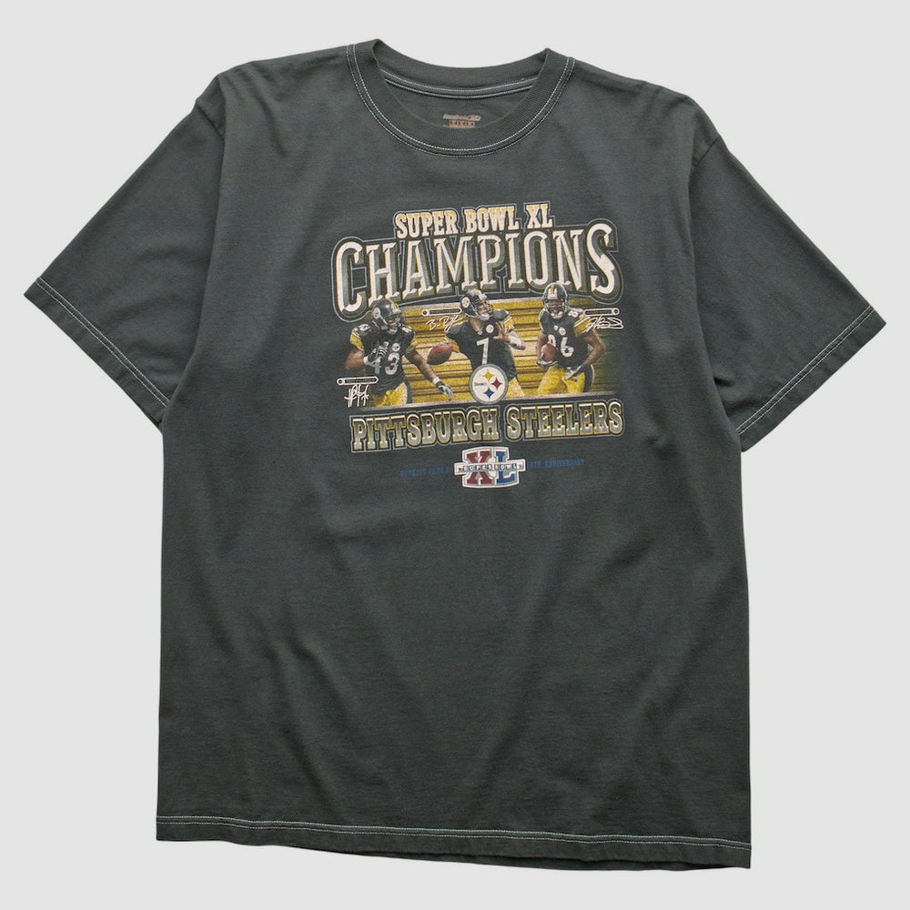 Pittsburgh Steelers Reebok 2006 T-shirt Charcoal Vintage - Fanatics