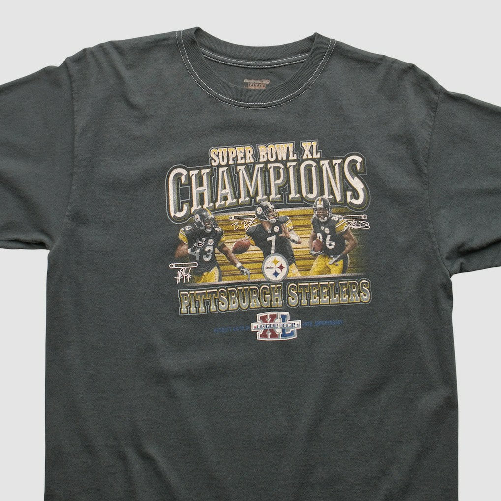 Pittsburgh Steelers Reebok 2006 T-shirt Charcoal Vintage - Fanatics