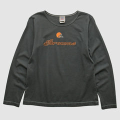 Cleveland Browns NFL 2000s Long Sleeve T-shirt Charcoal Vintage - Fanatics