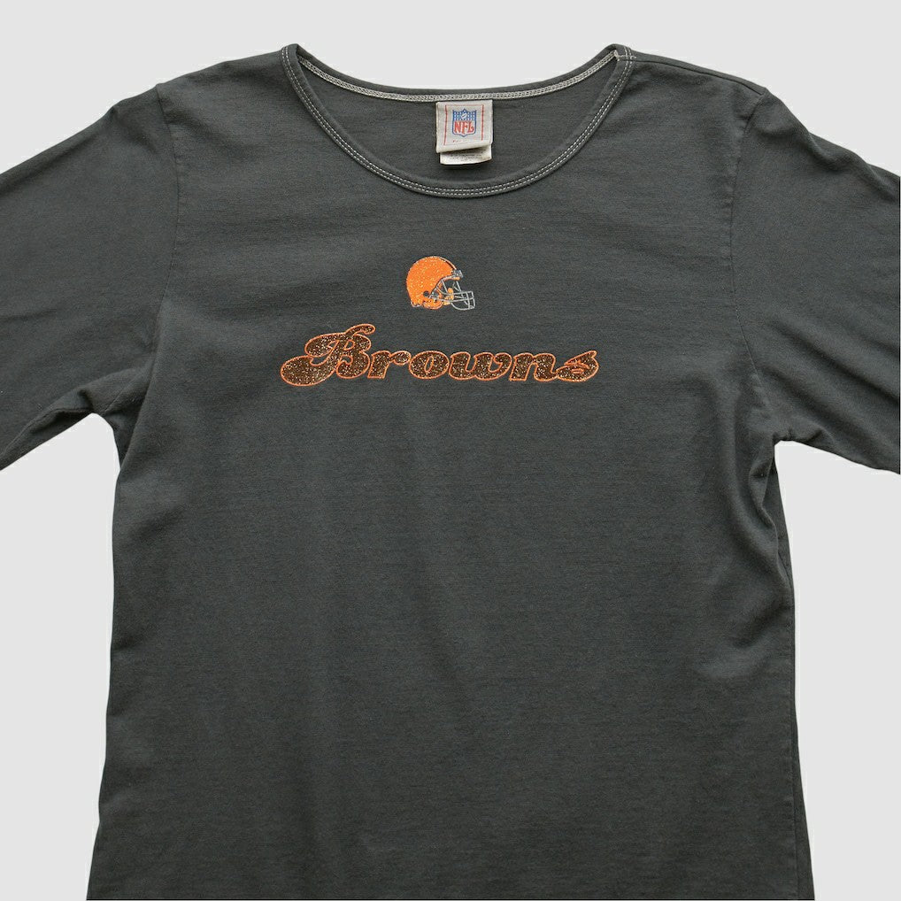 Cleveland Browns NFL 2000s Long Sleeve T-shirt Charcoal Vintage - Fanatics
